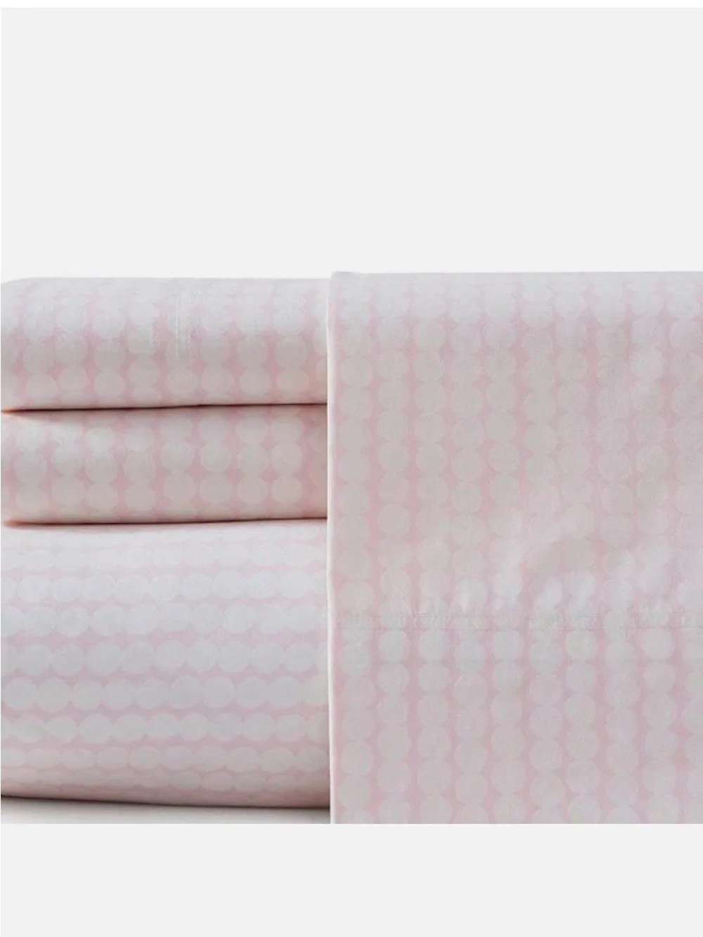 Marimekko Soft pink Blush Thin-Stripe Cotton FLAT SHEET ONLY.